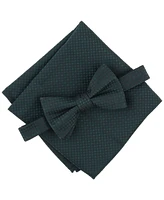 Alfani Men's Camden Mini-Geo Bow Tie & Pocket Square Set, Created for Macy's