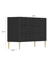 Boyel Living 47.8"W 6-Drawer Storage Cabinet Dresser & Chest