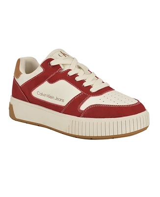 Calvin Klein Women's Ahliah Lace-Up Platform Casual Sneakers