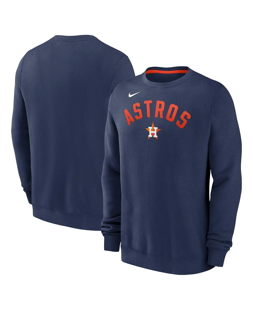 Nike Men's Navy Houston Astros Classic Fleece Performance Pullover Sweatshirt