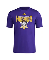 Adidas Men's Purple Washington Huskies 2024 Locker Trilateral Pre-Game T-Shirt