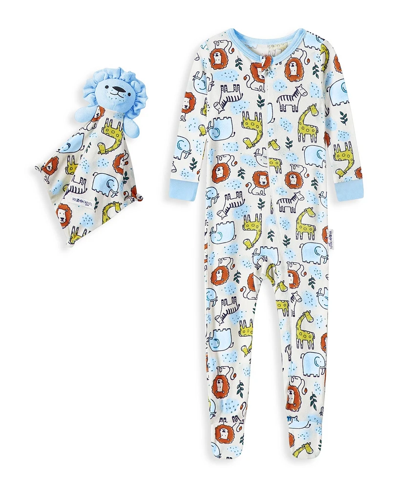 Max & Olivia Baby Boys Snug Fit Coverall 2-Piece Pajama Set