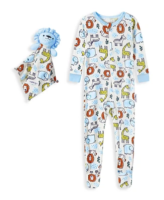 Max & Olivia Baby Boys Snug Fit Coverall 2-Piece Pajama Set