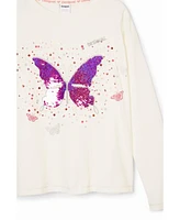 Desigual Girls Girls's Butterfly print T-shirt