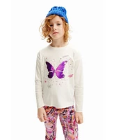 Desigual Girls Girls's Butterfly print T-shirt