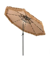 Givimo 10 Feet Hawaiian Style Solar Lighted Thatched Tiki Patio Umbrella