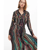 Desigual Women's Midi shirt dress