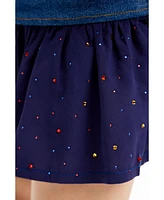 Desigual Girls Girls's Denim mini skirt with ruffle and polka dots