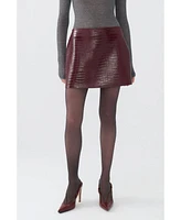 Nocturne Women's Faux Leather Mini Skirt