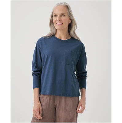 Pact Women's Organic Cotton Softspun Long Sleeve Pocket Tee