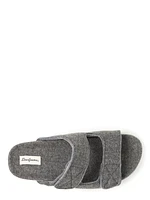 Dearfoams Men's Maddox Wool Blend Double Strap Slide