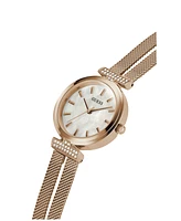 Guess Women's Analog Rose Gold Tone Stainless Steel and Mesh Watch, 28mm