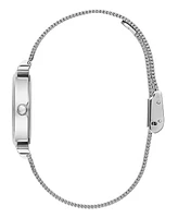 Guess Women's Analog Silver Tone Stainless Steel and Mesh Watch, 28mm