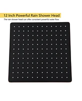 Boyel Living 1-Spray Patterns with 2.5 Gpm 12 in. Ceiling Mount Dual Shower Heads with Pressure Balance Valve