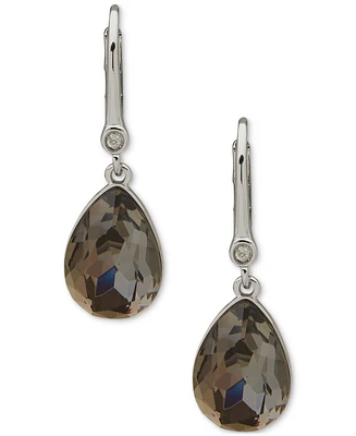 Dkny Stone Teardrop Leverback Drop Earrings