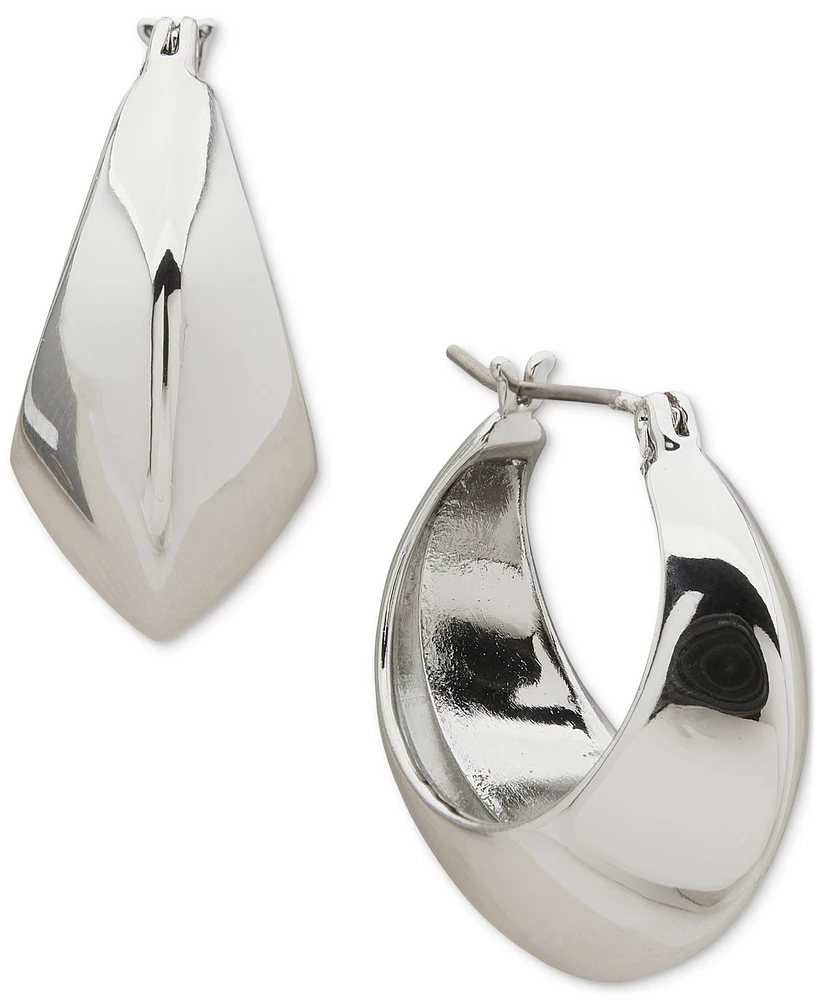 Dkny Polished Graduated Puffy Heart Medium Hoop Earrings, 1.25"