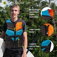 Body Glove Phantom Men's Life Vest, Lightweight Neoprene Jacket for Boating Fishing Kayaking Rafting Paddling