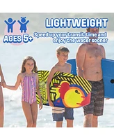 Bodyboard with Eps Core Wrist Leash, 37" Lightweight Durable Boogie Boards for All Wave Conditions