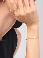Devata Clover Link Chain Bracelet in 14K Gold, 6.5 in adj to 7.5 in, approx. 2.8 grams