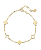 Devata Clover Link Chain Bracelet in 14K Gold, 6.5 in adj to 7.5 in, approx. 2.8 grams