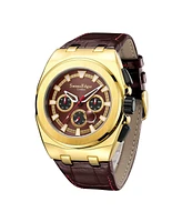 SE01431 Swan & Edgar Hand Assembled Versatility Automatic Gold Brown