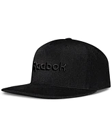 Reebok Men's Logo Embroidered Flat-Brim Snapback Hat