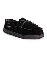 Muk Luks Men's Paul Printed Berber Suede Moccasin Slippers