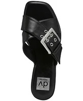 Dv Dolce Vita Women's Mayson Crossband Buckle Slide Flat Sandals