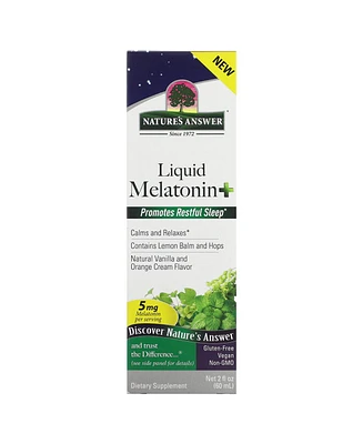 Nature's Answer Liquid Melatonin+ Natural Vanilla and Orange Cream 5 mg