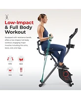 Sunny Health & Fitness Full Body Foldable Magnetic Recumbent X-Bike Pro