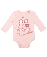 Harry Potter Baby Girls 3 Pack Bodysuits Newborn to