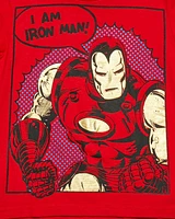 Avengers Little Boys Marvel Captain America Black Panther Iron Man Short Sleeve Graphic T-Shirt