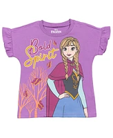 Disney Toddler Girls Frozen Princess Anna Elsa 3 Pack T-Shirts to