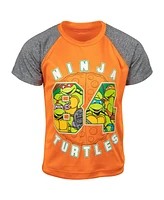 Teenage Mutant Ninja Turtles Boys Leonardo Michelangelo Raphael 3 Pack Athletic T-Shirts to