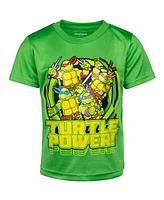 Teenage Mutant Ninja Turtles Boys Leonardo Michelangelo Raphael 3 Pack Athletic T-Shirts to