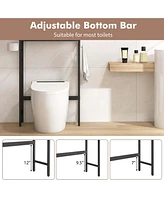 Costway Over The Toilet Storage Cabinet Free Standing Rack with Adjustable Shelf