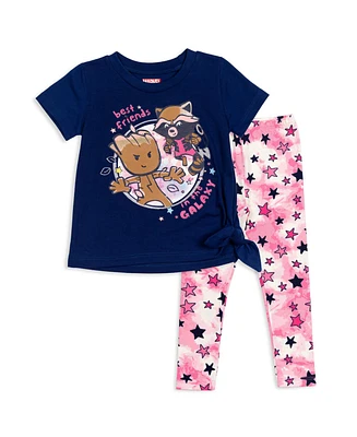 Marvel Toddler Girls T-Shirt and Leggings Outfit Set to (2T