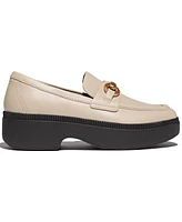 FitFlop Women's F-Luma Chunky Snaffle Leather Demi-Wedge Loafers