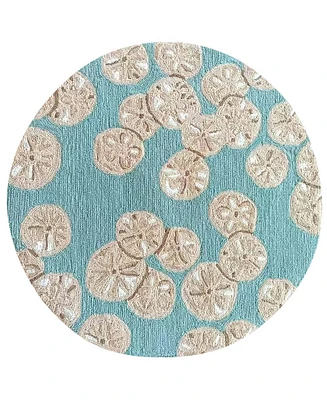 Liora Manne' Capri Sea Biscuit 3'x3' Round Area Rug