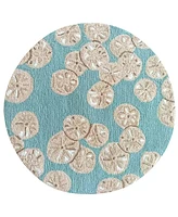 Liora Manne' Capri Sea Biscuit 3'x3' Round Area Rug