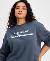 Rebellious One Trendy Plus High Maintenance Graphic Sweatshirt