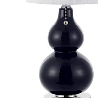 Jonathan Y Cora Classic Retro Glass Led Table Lamp with Usb Charging Port (Set of 2)
