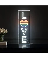 Jonathan Y Love Contemporary Glam Acrylic Box Usb Operated Led Neon Light