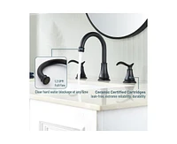 Casainc 8-inch Widespread Faucet 2-handle Bathroom with Drain