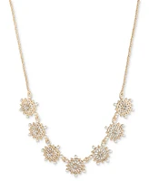 Marchesa Gold-Tone Imitation Pearl & Crystal Filigree Collar Necklace, 16" + 3" extender