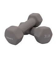 Bintiva Earthtone Dumbbell Kit 3lb,5lb,8lb with 3 Tier Stand