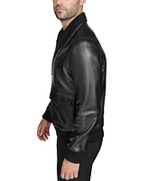 Cole Haan Men's Full-Zip Leather Bomber Jacket