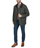 Cole Haan Men's Corduroy-Shirt-Collar Waxed Rain Jacket