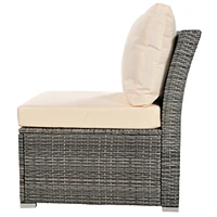 9 Piece Outdoor Patio Furniture Set with Coffee Table & Ottomans