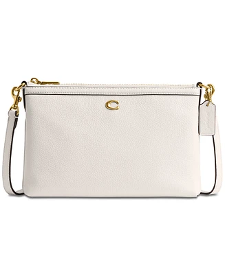 Coach Refined Pebble Leather Legacy Zip Top Smal Crossbody